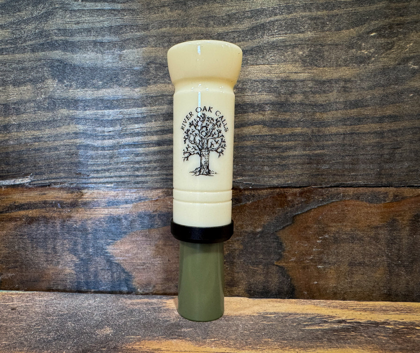 Ivory/OD Green Full Acrylic Keyhole