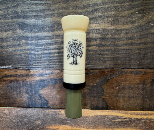 Ivory/OD Green Full Acrylic Keyhole